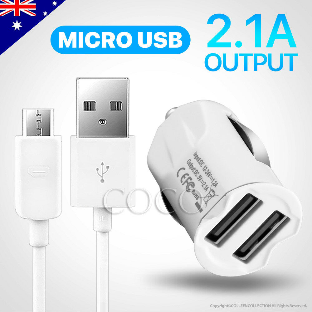 Micro USB Universal Dual USB Car Charger Adapter Set - Eastlakes Electronics